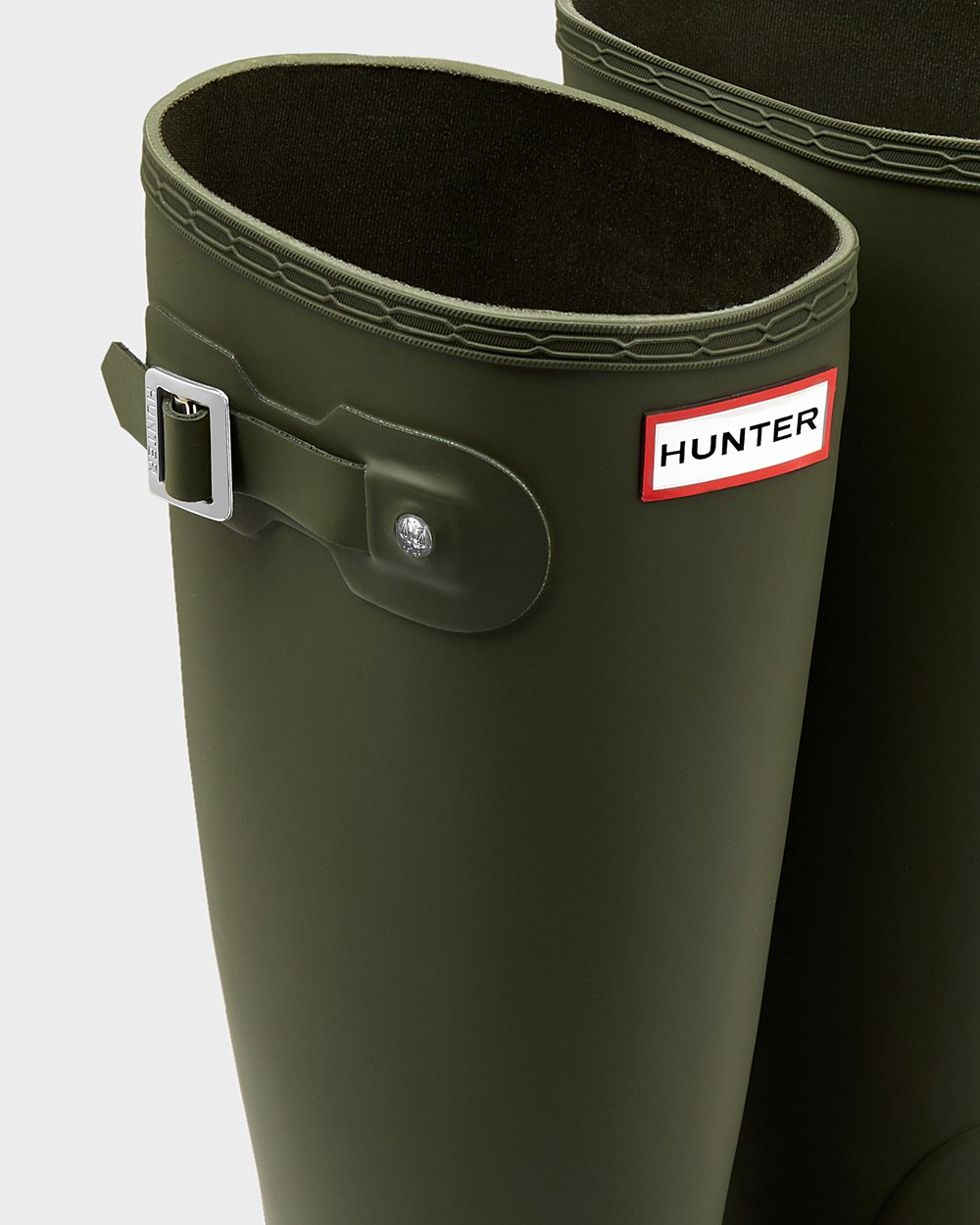 Womens Hunter Original - Tall Rain Boots Dark Olive - 9147-HUGOI